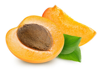 Apricot isolated on white background