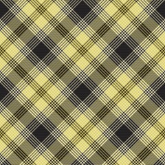 Yellow Chevron Plaid Tartan textured Seamless Pattern Design