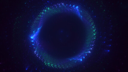 3D rendering abstract round light background