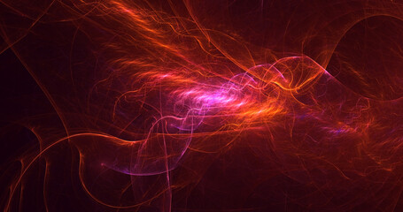 Obraz premium 3D rendering abstract multicolor fractal light background