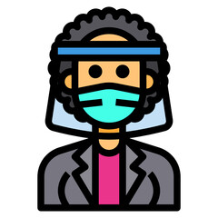 Avatar filled outline icon