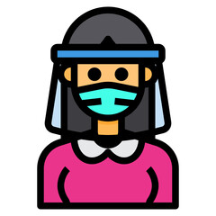 Avatar filled outline icon