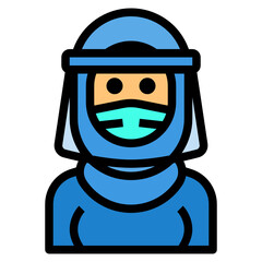 Avatar filled outline icon