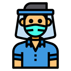 Avatar filled outline icon