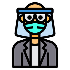 Avatar filled outline icon