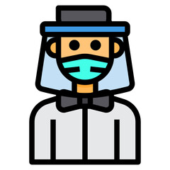 Avatar filled outline icon