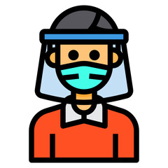 Avatar filled outline icon