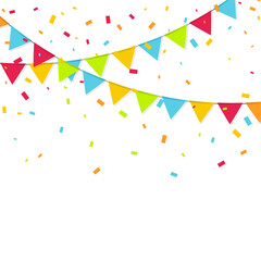 Carnival garland with flags