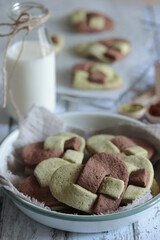 biscuits matcha chocolat