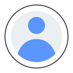 Filled outline user icon