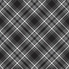 Black and White Chevron Plaid Tartan textured Seamless Pattern Design