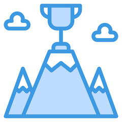 Goal blue outline icon