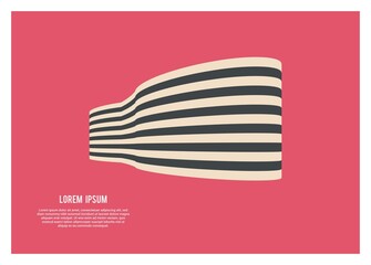 Multi story building simple illustration in perspective view