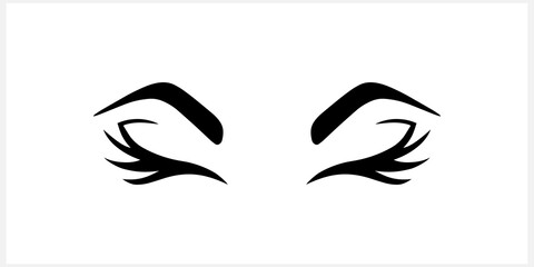 Doodle woman eye icon isolated on white. Vector stock illustration. EPS 10