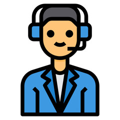 Operator filled outline icon