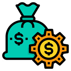 Saving filled outline icon