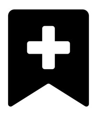 Fototapeta premium Solid bookmark icon