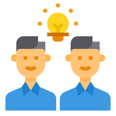 Brainstorm flat icon