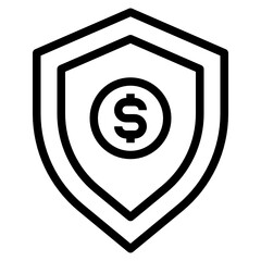 Shield outline icon