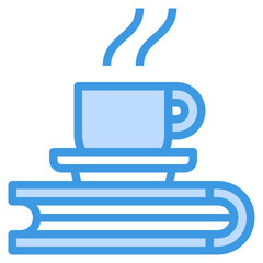 Coffee Cup blue outline icon