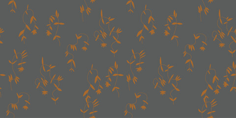 Little flower seamless pattern in vintage Scandinavian minimalism aesthetic, retro background.