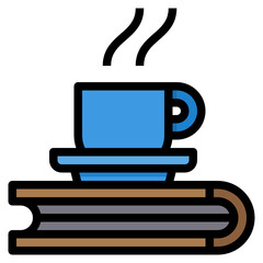 Coffee Cup filled outline icon