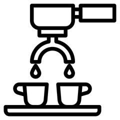 Tamping outline icon