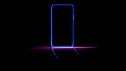 neon light mobile phone