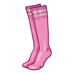 Vector Cartoon High Socks Illustration