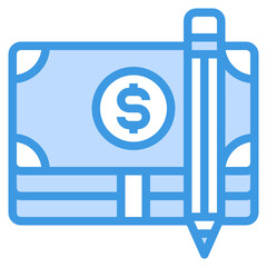 Finance blue outline icon