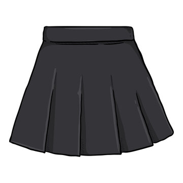 Vector Cartoon Women Short Skirt