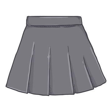 Vector Cartoon Women Short Skirt