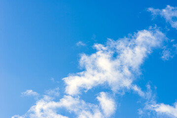 blue sky with white beautifull clouds background.closeup