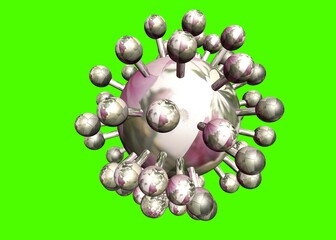 coronavirus, virus, pandemic, 19, epidemic, vaccine, health, covid, covid19, nano, 3d render of a molecule
