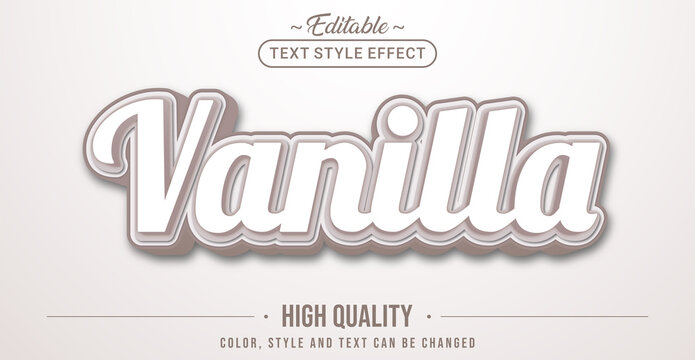 Editable text style effect - Vanilla text style theme.