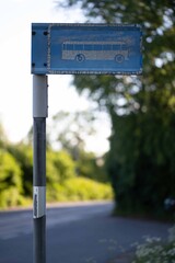 Old style rysty buss stop sign