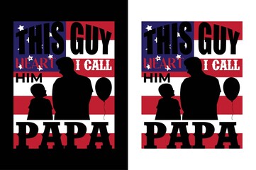 this guy heart i call him papa t-shirt. father day's t-shirt. dad t-shirt design father day usa father day