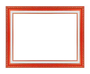 red picture frame isolate on white background