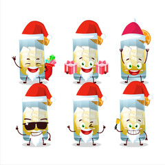 Santa Claus emoticons with singani cartoon character