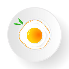 illustration of delicious omelet on a serving plate