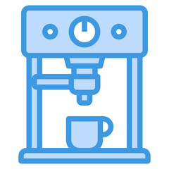 Espresso blue outline icon