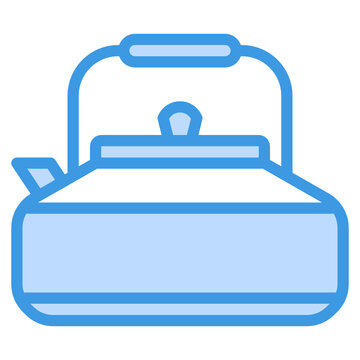 blue kettle icon clip art preview