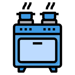 Stove filled outline icon