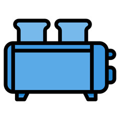 Toaster filled outline icon