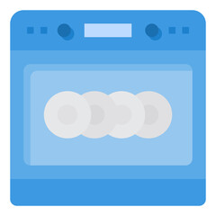 Dishwasher flat icon