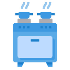 Stove flat icon