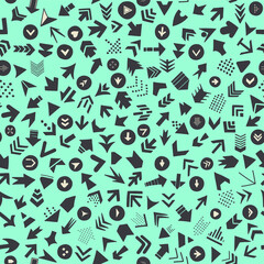 Stylish cartoon-style arrow icon pattern