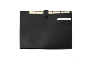 Black color folder file on isolated white background