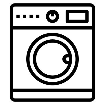 recommend clip art: Washing Machine outline icon