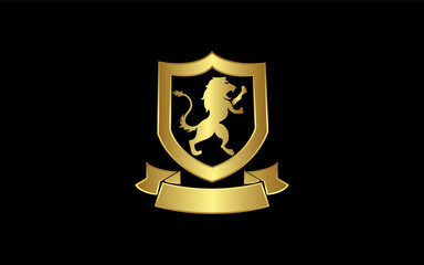 Lion Brand Luxury gold Logo Great for any related Company theme